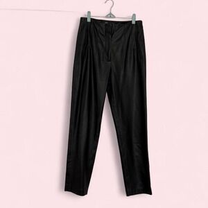 Zara Black Faux Leather Trousers Size M
